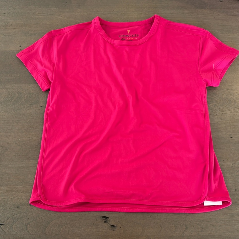 Crewcuts Pink Athletic Tshirt size L (10-11) NWT